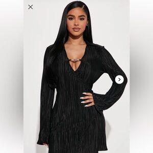 Elegant Black Long Sleeve Dress